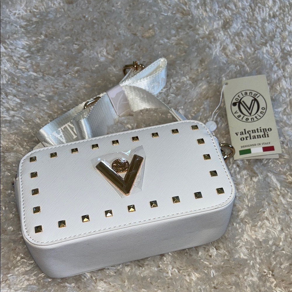 Valentino Orlandi White and Gold Women's Bag